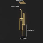 Modern Minimalist Iron Aluminum Silica Rectangular Square Ceiling Plate LED Chandelier for Stairway BulbSquare