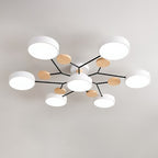 Contemporary Scandinavian Round Molecule Branch Design LED Semi-Flush Mount Ceiling Light For Living Room Lumendat