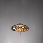 Contemporary Scandinavian Cylinder Oval Glass 1-light Pendant Light for Bedroom Lumendat