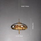 Contemporary Scandinavian Cylinder Oval Glass 1-light Pendant Light for Bedroom Lumendat