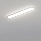 Modern Minimalist Iron Aluminum Acrylic Strip Elliptical LED Flush Mount Ceiling Light for Hallway