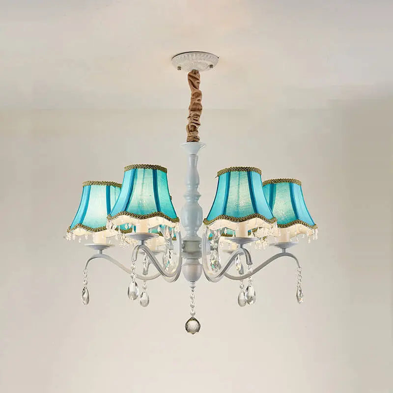 Modern Creative Cone Iron Crystal Fabric 5/6/8 Light Chandelier Lumendat