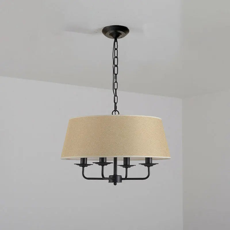 European Vintage Classic Iron Cloth 4-light Pendant Light Lumendat