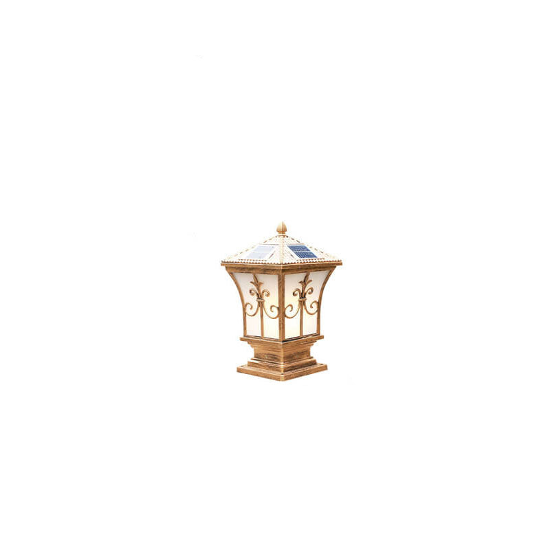 Modern Vintage Waterproof Patio Solar Outdoor Column Head Light Lumendat