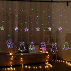 LED Solar Star Moon Curtain Light Christmas Outdoor Patio Decorative Camping String Lights Lumendat