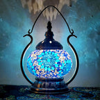 Moroccan Stained Glass Round Pot USB Rechargeable LED Portable Table Lamp Lumendat
