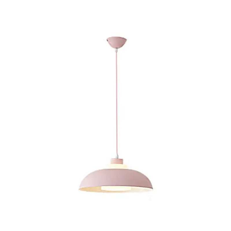 Modern Solid Color Macaron Acrylic Aluminum 1-light Pendant Light BulbSquare