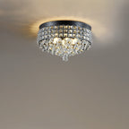 Modern Luxury Round Iron Crystal Beads 6/9-Light Flush Mount Ceiling Light For Living Room Lumendat