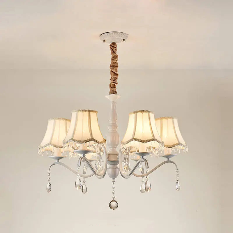 Modern Creative Cone Iron Crystal Fabric 5/6/8 Light Chandelier Lumendat