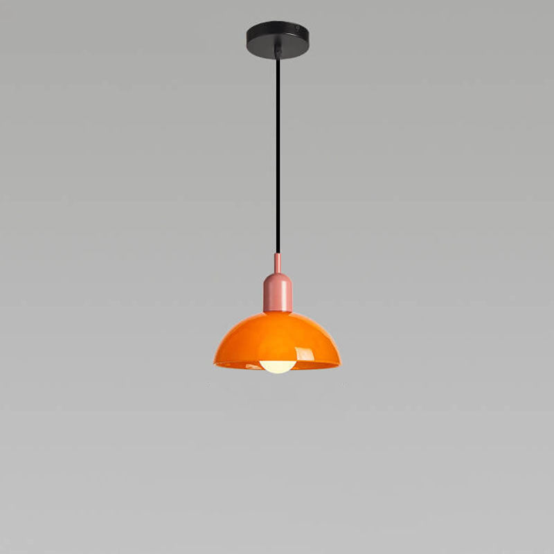 Modern Minimalist Glass Hemisphere 1-light Pendant Light