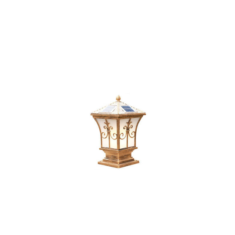 Modern Vintage Waterproof Patio Solar Outdoor Column Head Light Lumendat