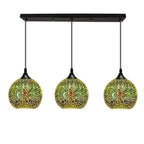 Modern Creative 3d Colorful Fireworks Glass Dome 2/3 Light Island Light Chandelier Lumendat