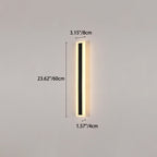 Modern Minimalist Long Rectangular Aluminum Acrylic LED Wall Sconce Lamp For Garden