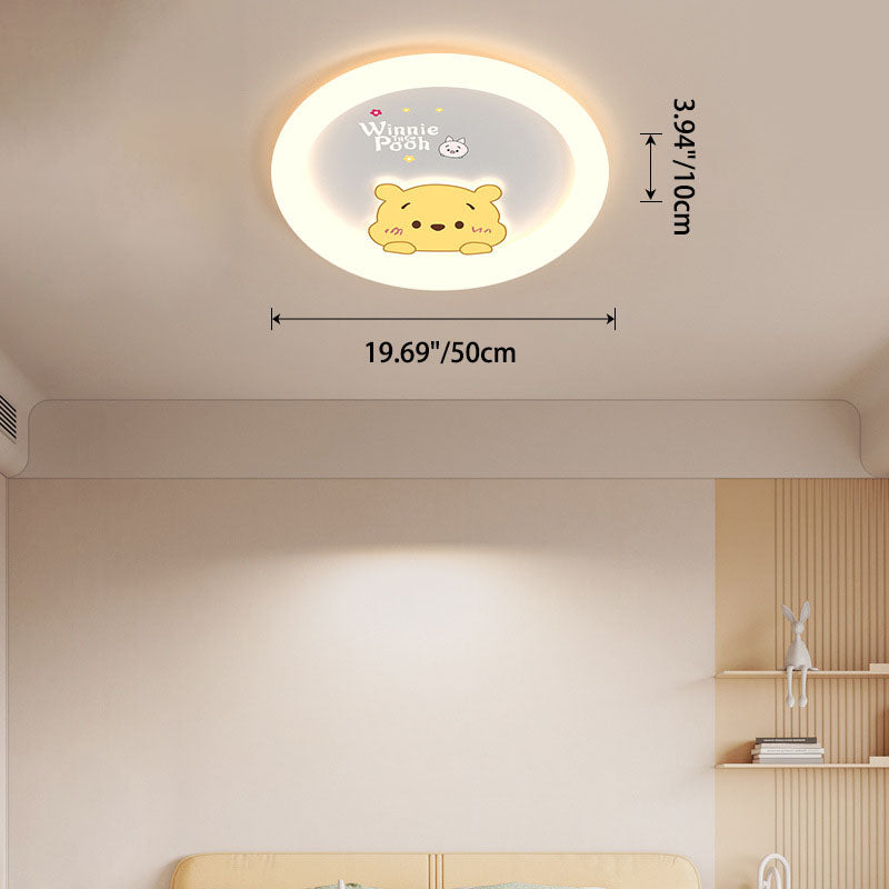 Lumendat Contemporary Creative Cartoon Animal Duck Acrylic LED Flush Mount Ceiling Light For Bedroom Lumendat