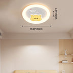 Lumendat Contemporary Creative Cartoon Animal Duck Acrylic LED Flush Mount Ceiling Light For Bedroom Lumendat