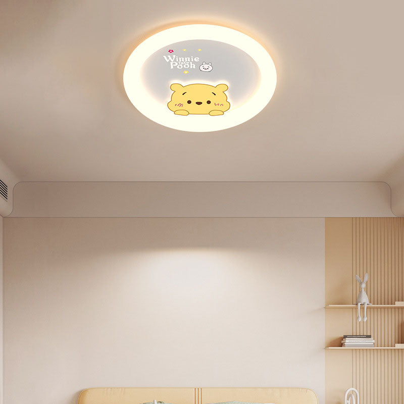 Lumendat Contemporary Creative Cartoon Animal Duck Acrylic LED Flush Mount Ceiling Light For Bedroom Lumendat