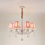 Modern Creative Cone Iron Crystal Fabric 5/6/8 Light Chandelier Lumendat
