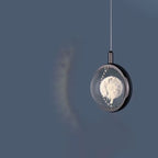 Modern Minimalist Round Ball Aluminum Crystal LED Pendant Light for Bedroom BulbSquare