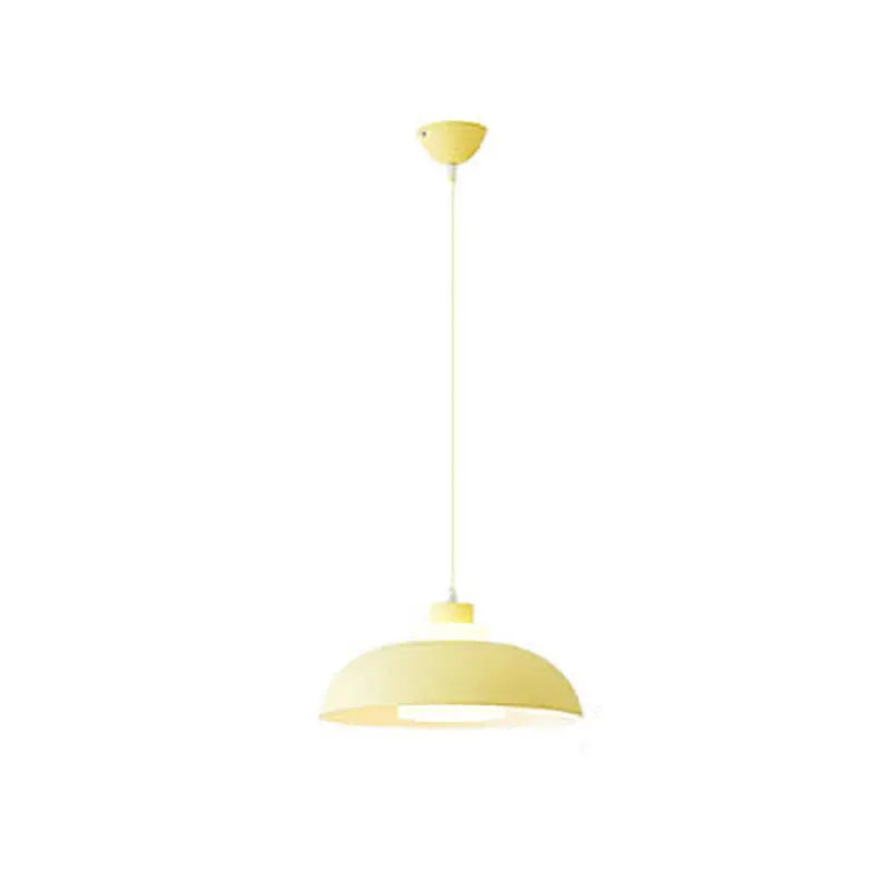 Modern Solid Color Macaron Acrylic Aluminum 1-light Pendant Light BulbSquare