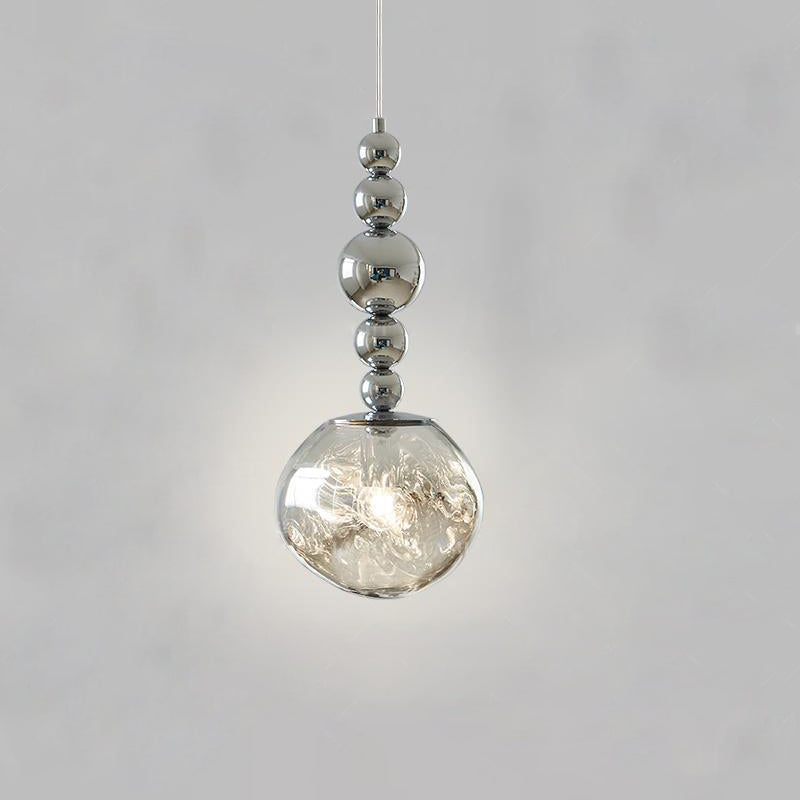 Contemporary Scandinavian Lava Ball Iron Acrylic 1-light Pendant Light for Bedroom