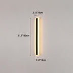Modern Minimalist Long Rectangular Aluminum Acrylic LED Wall Sconce Lamp For Garden