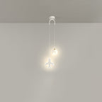 Lumendat Contemporary Creative Cartoon Acrylic Aircraft Moon Shade LED Kids Chandelier For Bedroom Lumendat