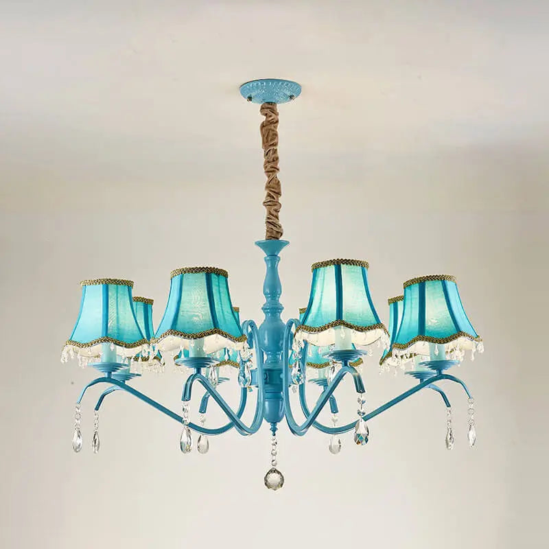 Modern Creative Cone Iron Crystal Fabric 5/6/8 Light Chandelier Lumendat