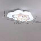 Lumendat Contemporary Nordic Star Decor Cloud Acrylic Shade LED Kids Flush Mount Ceiling Light For Bedroom Lumendat