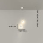 Lumendat Contemporary Creative Cartoon Acrylic Aircraft Moon Shade LED Kids Chandelier For Bedroom Lumendat