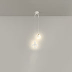 Lumendat Contemporary Creative Cartoon Acrylic Aircraft Moon Shade LED Kids Chandelier For Bedroom Lumendat