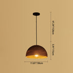Contemporary Retro Paper Elliptic Spherical Bell Trapezoid Semicircle Polygonal 1-light Pendant Light for Dining Room BulbSquare