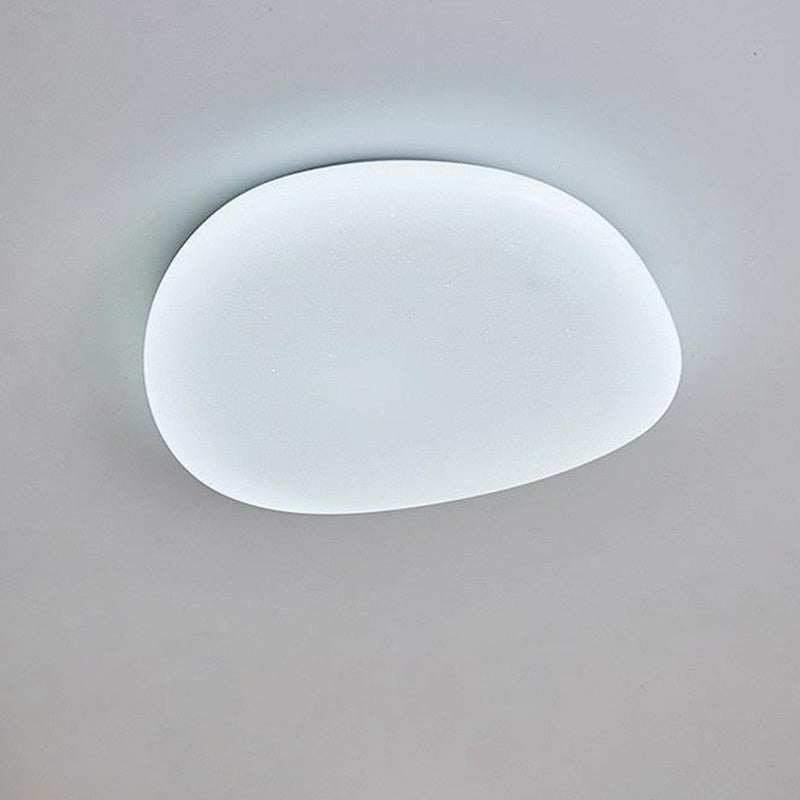 Modern Minimalist Pebble Shape Acrylic Hardware LED Flush Mount Ceiling Light For Bedroom Lumendat