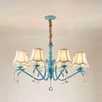 Modern Creative Cone Iron Crystal Fabric 5/6/8 Light Chandelier Lumendat