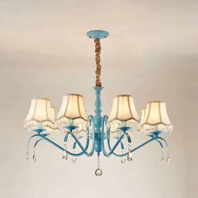 Modern Creative Cone Iron Crystal Fabric 5/6/8 Light Chandelier Lumendat