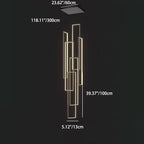 Modern Minimalist Iron Aluminum Silica Rectangular Square Ceiling Plate LED Chandelier for Stairway BulbSquare