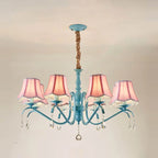 Modern Creative Cone Iron Crystal Fabric 5/6/8 Light Chandelier Lumendat