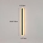 Modern Minimalist Long Rectangular Aluminum Acrylic LED Wall Sconce Lamp For Garden