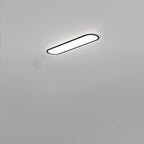 Modern Minimalist Iron Aluminum Acrylic Strip Elliptical LED Flush Mount Ceiling Light for Hallway