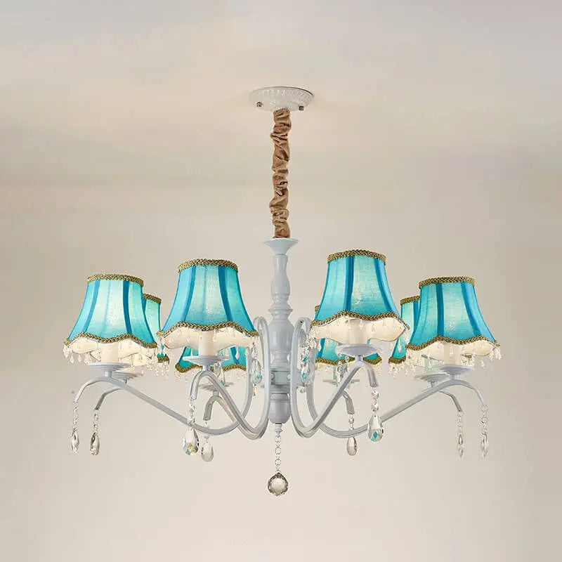 Modern Creative Cone Iron Crystal Fabric 5/6/8 Light Chandelier Lumendat