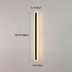 Modern Minimalist Long Rectangular Aluminum Acrylic LED Wall Sconce Lamp For Garden