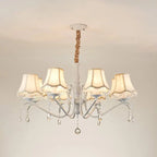 Modern Creative Cone Iron Crystal Fabric 5/6/8 Light Chandelier Lumendat