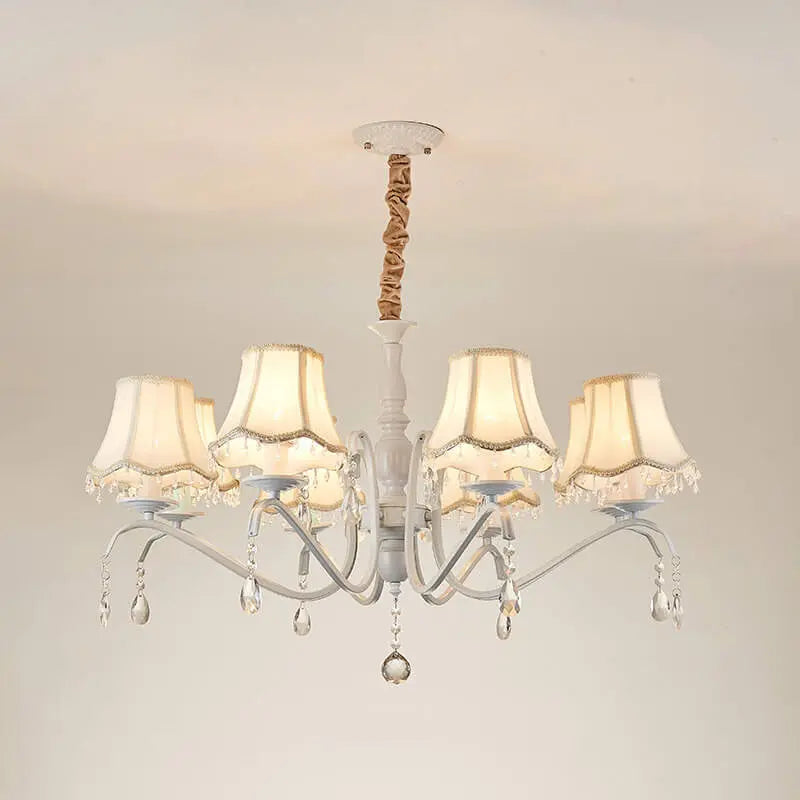 Modern Creative Cone Iron Crystal Fabric 5/6/8 Light Chandelier Lumendat