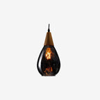 Water Ripple Glass 1-light Drop Shaped Pendant Light Lumendat
