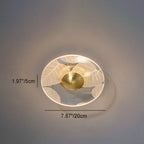 Modern Minimalist Round Flower Square Acrylic Metal LED Semi-Flush Mount Ceiling Light For Bedroom