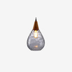 Water Ripple Glass 1-light Drop Shaped Pendant Light Lumendat
