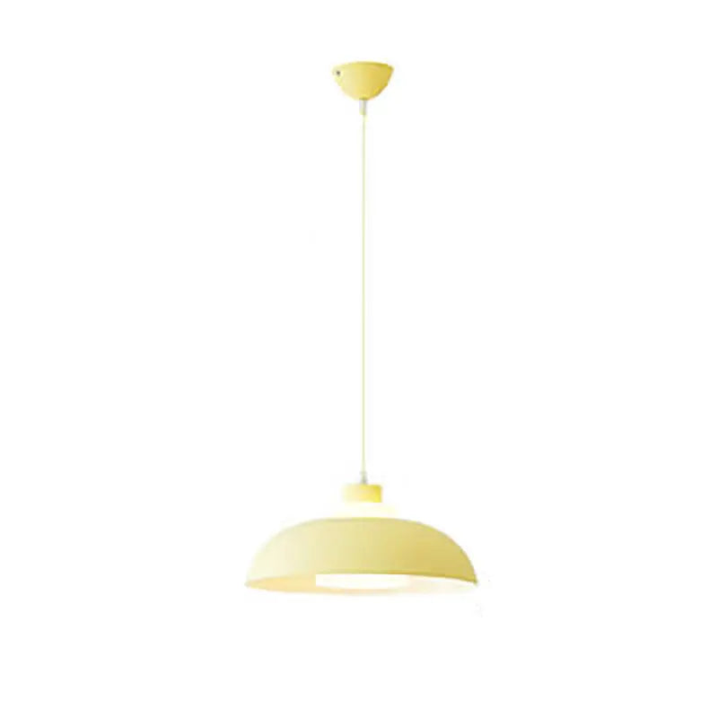 Modern Solid Color Macaron Acrylic Aluminum 1-light Pendant Light BulbSquare