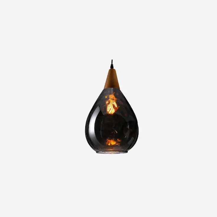 Water Ripple Glass 1-light Drop Shaped Pendant Light Lumendat