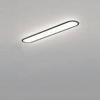 Modern Minimalist Iron Aluminum Acrylic Strip Elliptical LED Flush Mount Ceiling Light for Hallway