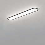 Modern Minimalist Iron Aluminum Acrylic Strip Elliptical LED Flush Mount Ceiling Light for Hallway