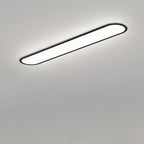 Modern Minimalist Iron Aluminum Acrylic Strip Elliptical LED Flush Mount Ceiling Light for Hallway